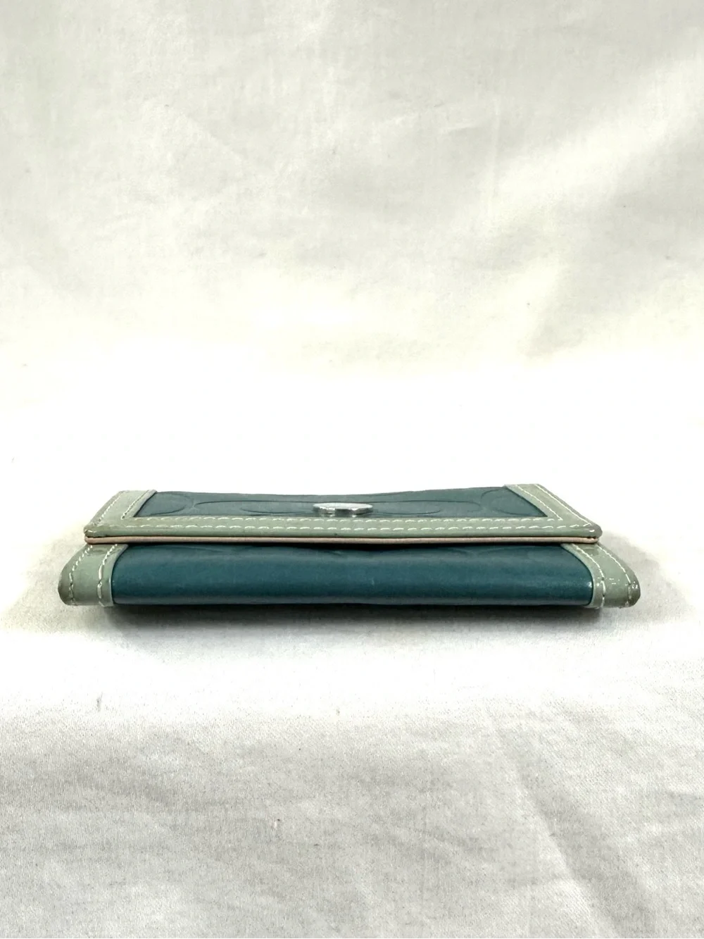 Coach Embossed C Leather Flap Card Case